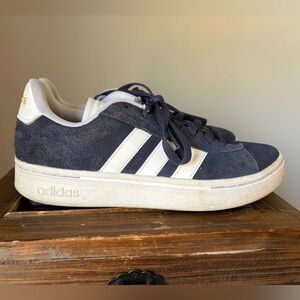 Adidas Grand Court Alpha Sneaker Navy Blue Suede and White